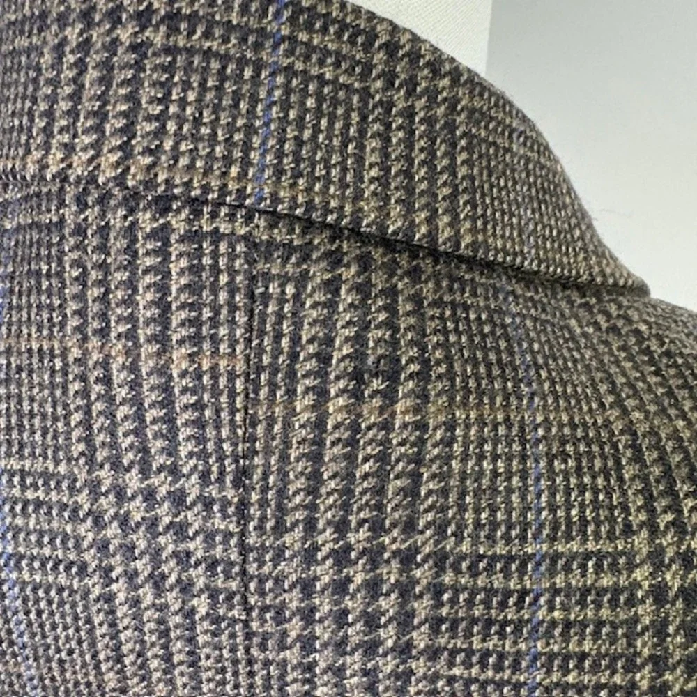 Bill Blass Black Label Parisian Men's Wool Plaid Blazer Jacket‎
